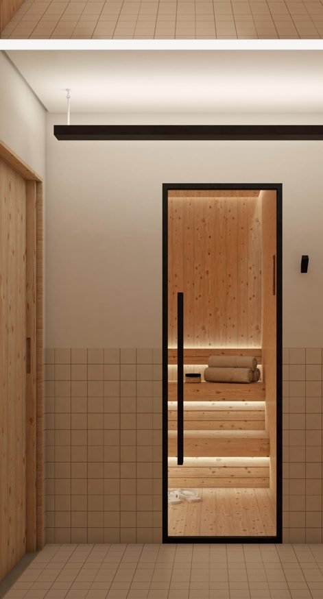 Entrada da sauna